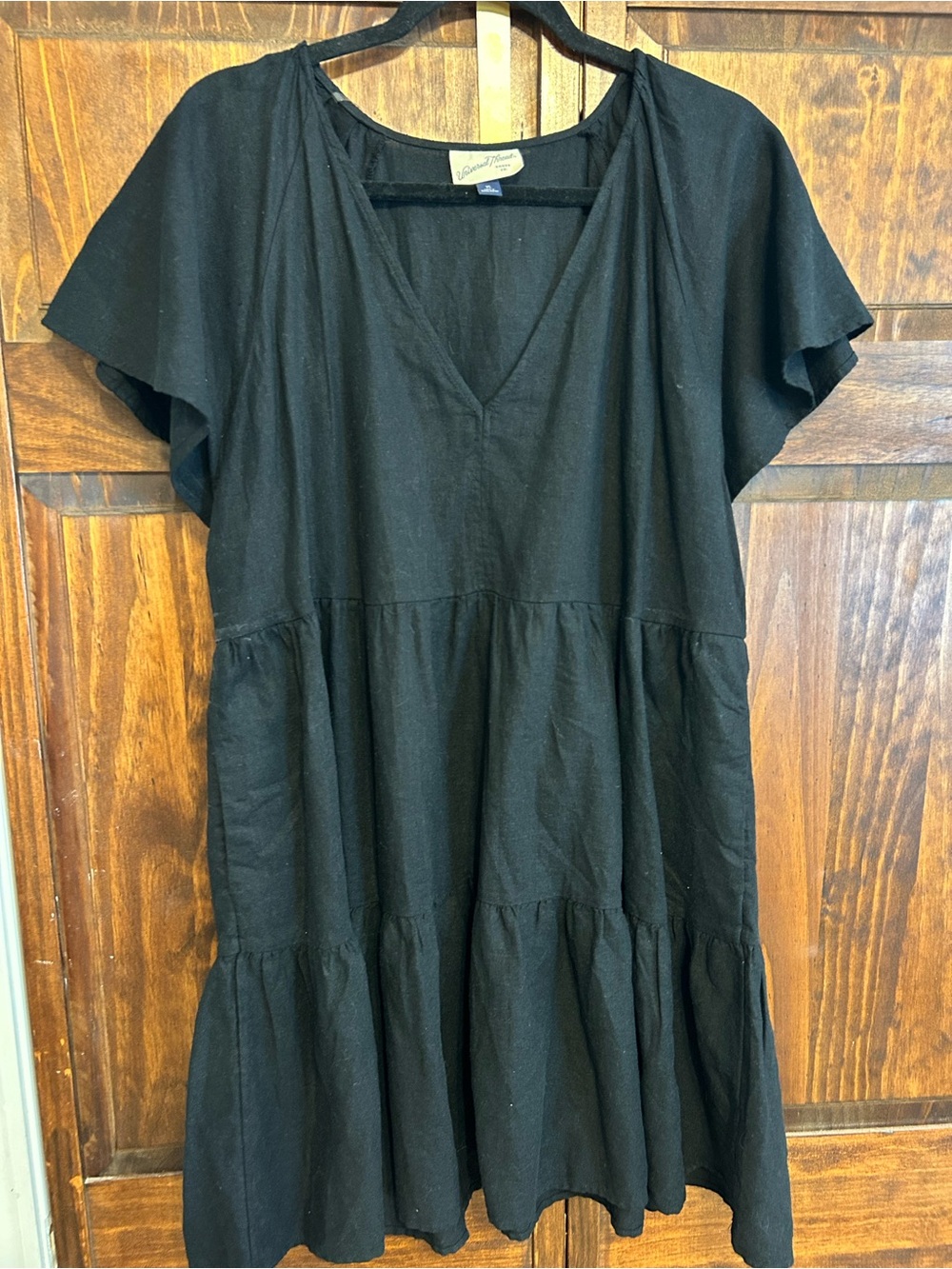 Universal Thread Black Tiered V-Neck Mini Dress